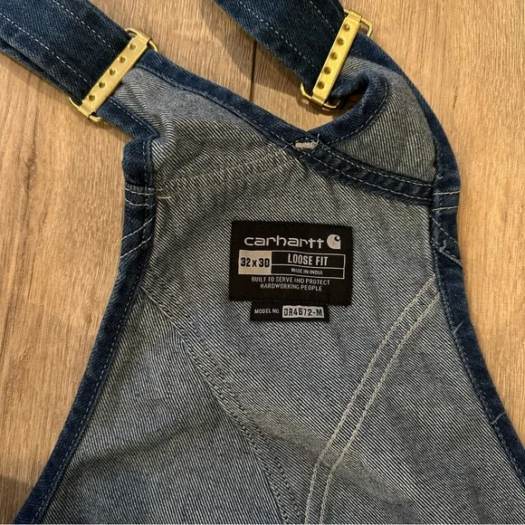 Carhartt Men's Loose Fit Denim Bib Overall - Picture 6 of 6